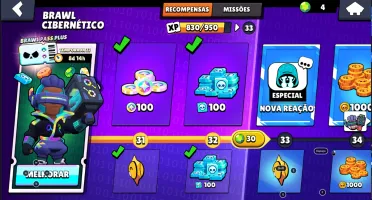 Conta Brawl Stars Full Acesso | 33K De Troféus & 79 Brawler