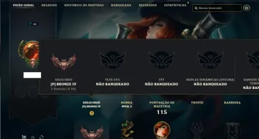 Bronze 4 com 80 Champs e 38 Skins + Kayle Juiza e Rammus Rei