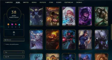 Bronze 4 com 80 Champs e 38 Skins + Kayle Juiza e Rammus Rei
