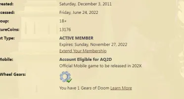 Conta aqw completa