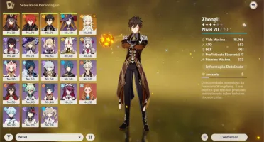 AR50 - Hutão, Zhongli, Diluc C1 e Mona