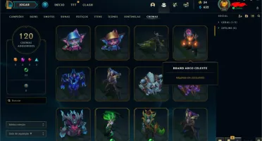 Conta LOL - 675 skins +100 cromas