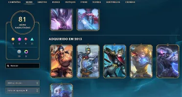Conta de LoL Full champ Platina V