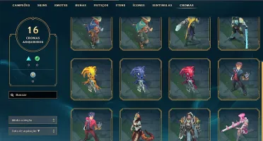 Conta de LoL Full champ Platina V