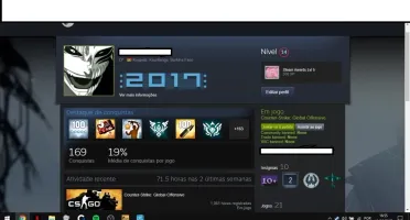 Conta Steam lvl 14 com csgo e battlerite e outros jogos