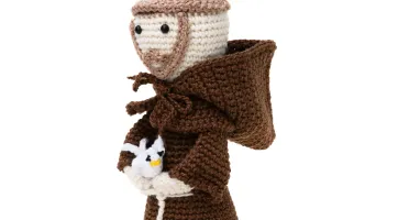 São Francisco de Assis Grande em Amigurumi