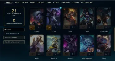Unranked com 30 Champs e 41 Skins