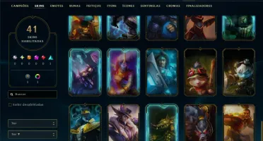 Unranked com 30 Champs e 41 Skins