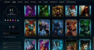 Unranked com 30 Champs e 41 Skins