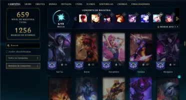 Unranked com TODOS os champs e 169 Skins ( ADC / SUP )