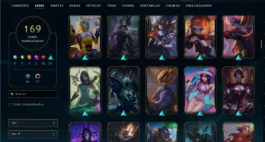 Unranked com TODOS os champs e 169 Skins ( ADC / SUP )