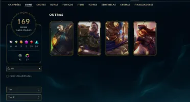 Unranked com TODOS os champs e 169 Skins ( ADC / SUP )
