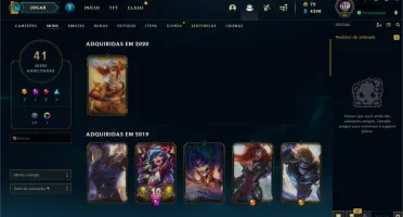 CONTA BRONZE 1 COM VARIAS SKIN E ÍCONES RAROS