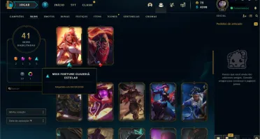 CONTA BRONZE 1 COM VARIAS SKIN E ÍCONES RAROS