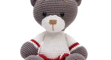 Ursa de Saia Vermelha em Amigurumi
