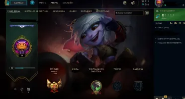 Acc lol Gold 1 solo e flex Com Borda Diamante