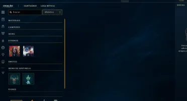 Conta League of Legends com 1299 skins
