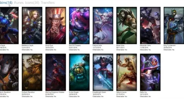 CONTA COM 67 CAMPEÕES E 18 SKINS