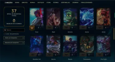 Platina 4 com 60 Champs e 4 Skins