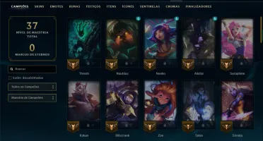 Platina 4 com 60 Champs e 4 Skins