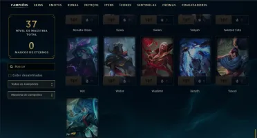 Platina 4 com 60 Champs e 4 Skins