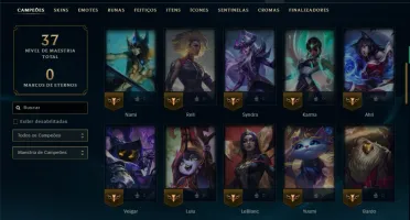 Platina 4 com 60 Champs e 4 Skins
