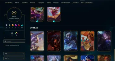 Platina 2 com 60 Champs e 29 Skins +1 Rara ( MONO SUP )