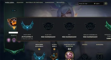 Platina 2 com 60 Champs e 29 Skins +1 Rara ( MONO SUP )