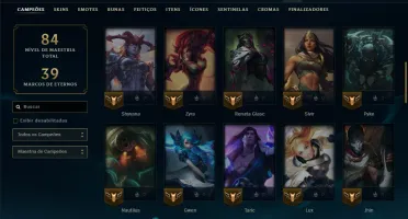 Platina 2 com 60 Champs e 29 Skins +1 Rara ( MONO SUP )