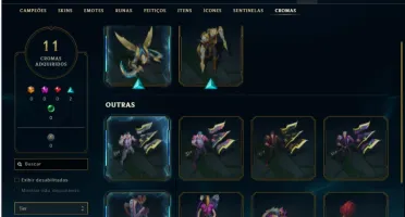 Conta Ouro 3 com 109 Champs e 112 Skins + 600 RP