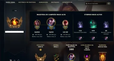 Conta Ouro 3 com 109 Champs e 112 Skins + 600 RP
