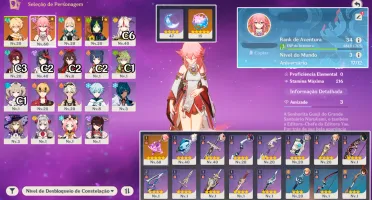 AR34 Yae Miko + BIS, Tighnari e Ningguang C6