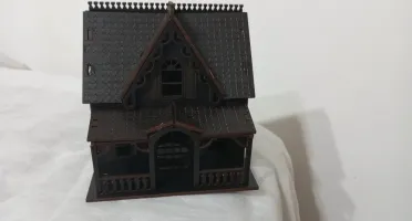 Mini Casinha Gotica preta, Moderna em MDF - Estilo e...
