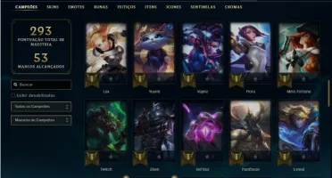 Conta ouro 4 com 71 Champs e 27 Skins + 1 Fragmento