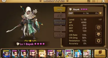 Reroll Summoners War lvl10 com Bayek Light + Miles + Verdehi