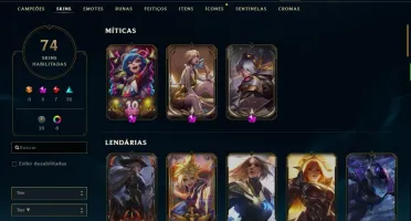 CONTA DIAMANTE COM 2 SKINS PRESTÍGIOS