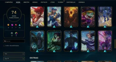 CONTA DIAMANTE COM 2 SKINS PRESTÍGIOS