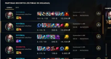 Conta Main Singed Ouro 3 80% WR Singed Upada à Mão