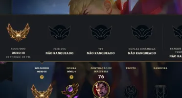 Conta Main Singed Ouro 3 80% WR Singed Upada à Mão