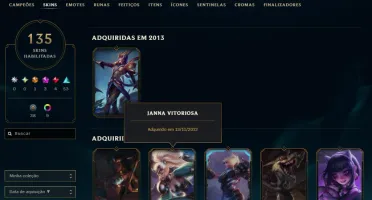Conta League Of legends Season 2, Janna Vitoriosa/RivenCamp
