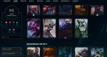 PLATINA TODOS CHAMPS, 95 SKINS PERFEITA PARA MAIN AD E JG