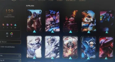 Conta LOL lv 330+ todos personagens 130 skins sem md10