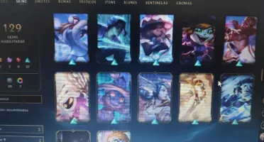 Conta LOL lv 330+ todos personagens 130 skins sem md10