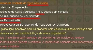 Montaria de combate de tigre azul gélida
