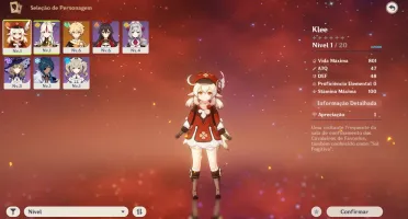 Conta Genshin Impact AR7 Klee+lança 5*