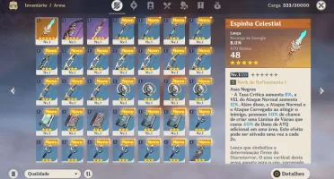 Conta Genshin Impact AR7 Klee+lança 5*