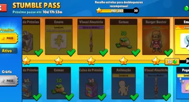 Conta stumble guys com 12 especiais e vários emojes especial