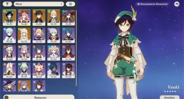 Zhongli, Venti, Mona, Keqing e Jean + 3 armas 5