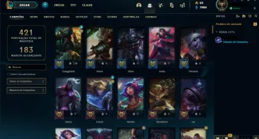 CONTA LOL MAIN TOP ANTIGA!! 137 SKINS OTIMAA E BARATA