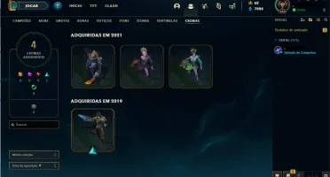 CONTA LOL MAIN TOP ANTIGA!! 137 SKINS OTIMAA E BARATA